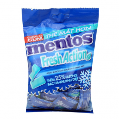 Gum Mentos Fresh Action gói 112G chính hãng