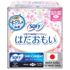 Băng vệ sinh Sofy Skin Comfort có cánh 23cm gói 8 miếng chính hãng