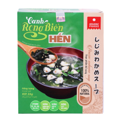 Canh rong biển hến Asuzac 3.5g x 10 gói chính hãng