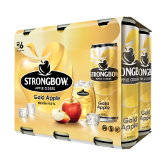 Lô 6 nước táo lên men Strongbow Gold lon 320ml chính hãng