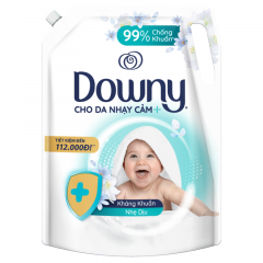 Nước xả vải Downy kháng khuẩn nhẹ dịu túi 2.5 lít chính hãng