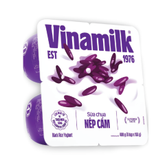 Lốc 4 sữa chua Vinamilk nếp cẩm 100g chính hãng | Siêu Thị GO!– Thực phẩm giá tốt