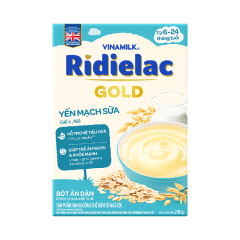Bột ăn dặm Ridielac Gold yến mạch sữa hộp giấy 200g chính hãng