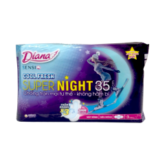 Băng vệ sinh Diana Sensi Super Night Cool Fresh 35cm 3miếng chính hãng