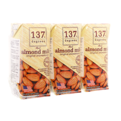Lô 3 Sữa hạt hạnh nhân không đường 137 Degrees 180ml chính hãng | Siêu Thị GO!– Thực phẩm giá tốt