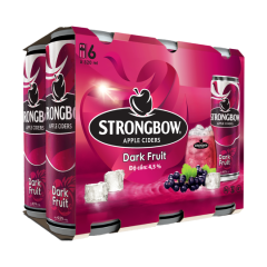 Lô 6 lon nước táo lên men Strongbow Dark Fruit 320ml chính hãng