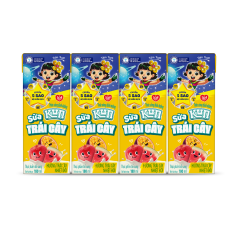 Lô 4 sữa trái cây Kun vị trái cây nhiệt đới hộp 180ml chính hãng | Siêu Thị GO!– Thực phẩm giá tốt