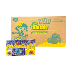 Thùng 12 lô 4 sữa trái cây Kun vị trái cây nhiệt đới 180ml chính hãng | Siêu Thị GO!– Thực phẩm giá tốt