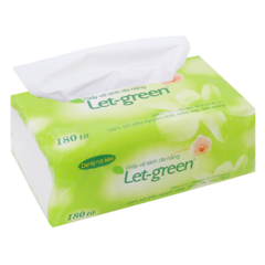Khăn giấy đa năng Let-green 180 tờ chính hãng