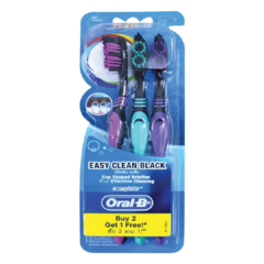 Lô 2+1 bàn chải đánh răng Oral-B Easy Clean Black chính hãng