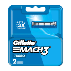 Lưỡi dao cạo râu Gillette Mach 3 Turbo hộp 2 lưỡi chính hãng
