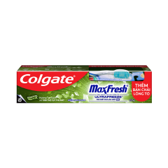 Bộ Kem + Bàn chải đánh răng Colgate MaxFresh trà xanh 225g chính hãng