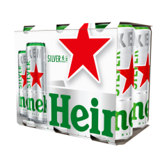 Lô 6 bia Heineken Silver 330ml chính hãng