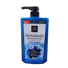 Dầu gội 5in1 Romano Cool Force sạch gàu 610g chính hãng