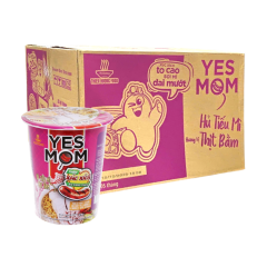 Thùng 24 hủ tiếu mì Yes Mom vị thịt bằm ly 76g chính hãng | Siêu Thị GO!– Thực phẩm giá tốt