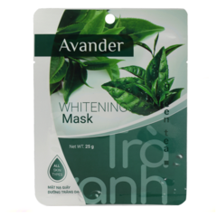 Mặt nạ giấy dưỡng trắng da tinh chất Trà xanh Avander 25g chính hãng