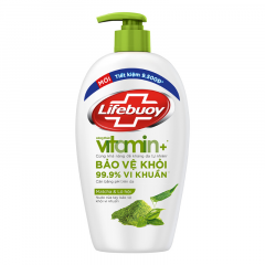 Nước rửa tay Lifebuoy Vitamin Matcha & Lô Hội chai 450g chính hãng