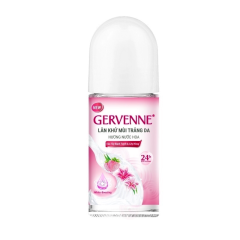 Lăn khử mùi Gervenne dâu tây bạch tuyết & lily hồng 50ml chính hãng