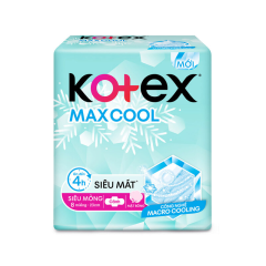 Băng vệ sinh Kotex Max Cool siêu mỏng cánh 8 miếng chính hãng