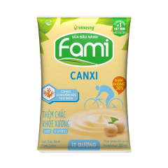Sữa đậu nành Fami Canxi ít đường bịch 200ml chính hãng | Siêu Thị GO!– Thực phẩm giá tốt