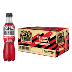 Thùng 24 chai nước tăng lực Warrior dâu 330ml chính hãng