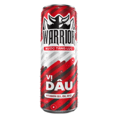Nước tăng lực Warrior vị dâu lon 320ml chính hãng