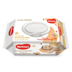 Khăn ướt Huggies lau sạch dưỡng ẩm 72M chính hãng