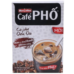Cà phê Phố đen đá 10 gói x 16g chính hãng