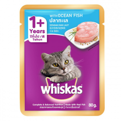 Sốt Whiskas cho mèo tuổi 1+ vị cá biển 80g chính hãng