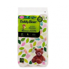 Lô 15 cuộn giấy vệ sinh Teddy Bear có lõi chính hãng