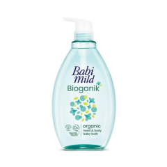 Tắm gội trẻ em Babi Mild Bioganik 800ml chính hãng