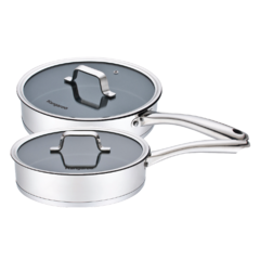 Chảo inox chống dính vung kính Kangaroo KG01F120 20cm chính hãng