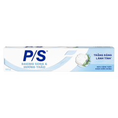 Kem đánh răng P/S trắng răng baking soda hương thảo 180g chính hãng