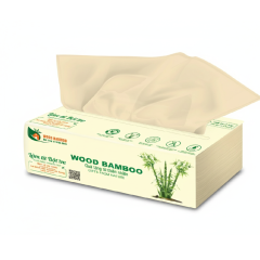 Khăn giấy Wood Bamboo 160 tờ 3 lớp chính hãng