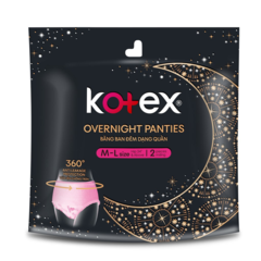 Băng vệ sinh Kotex ban đêm dạng quần size M-L 2 cái chính hãng