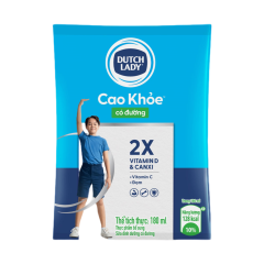 Sữa bịch Cô Gái Hà Lan cao khỏe có đường 180ml chính hãng | Siêu Thị GO!– Thực phẩm giá tốt