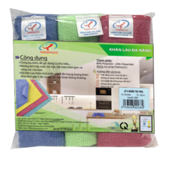 Lô 3 khăn lau Microfiber Thiện Phú M01 30x30cm chính hãng