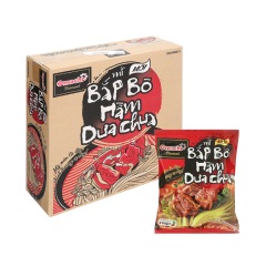 Thùng 30 mì Omachi bắp bò hầm dưa chua 125g chính hãng