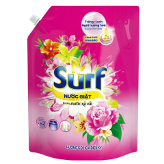 Nước Giặt Surf Trắng Sạch Hương Cỏ Hoa Diệu Kỳ Túi 3.3Kg chính hãng