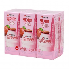 Lô 6 Sữa Binggrae dâu hộp 200ml chính hãng | Siêu Thị GO!– Thực phẩm giá tốt