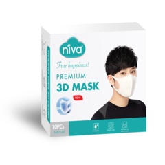 Khẩu trang 3D Niva người lớn hộp 10 cái chính hãng