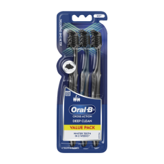 Lô 3 bàn chải đánh răng Oral-B Cros.Charcoal chính hãng