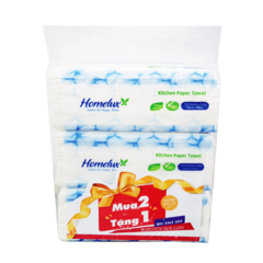Lô 2 + 1 khăn bếp Homelux 2 lớp 100 tờ chính hãng
