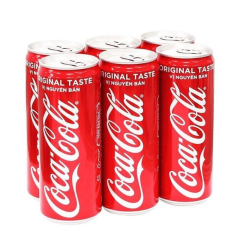 Lô 6 nước ngọt Coca-Cola lon 320ml chính hãng | Siêu Thị GO!– Thực phẩm giá tốt