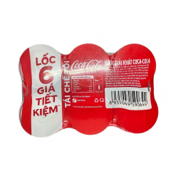 Lô 6 nước ngọt Coca-Cola tiết kiệm lon 320ml chính hãng
