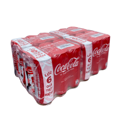 Thùng 4 lốc 6 nước ngọt Coca-Cola lon 320ml chính hãng