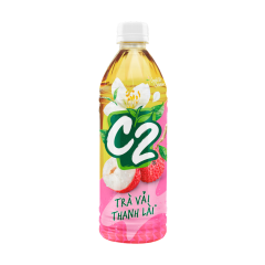 Hồng trà C2 hương vải chai 455ml chính hãng