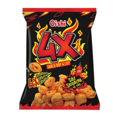 Snack Oishi bắp 4 lớp vị cay 68g chính hãng