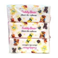 Lốc 2+1 khăn giấy Teddy Bear Mollis 300 tờ chính hãng