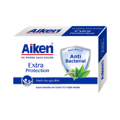 Xà bông sạch khuẩn Aiken Extra Protection 120g chính hãng